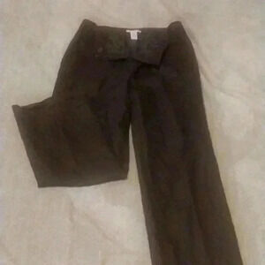 Merona Size 16 Brown Wide Leg Linen Pants Size 16 Business Career